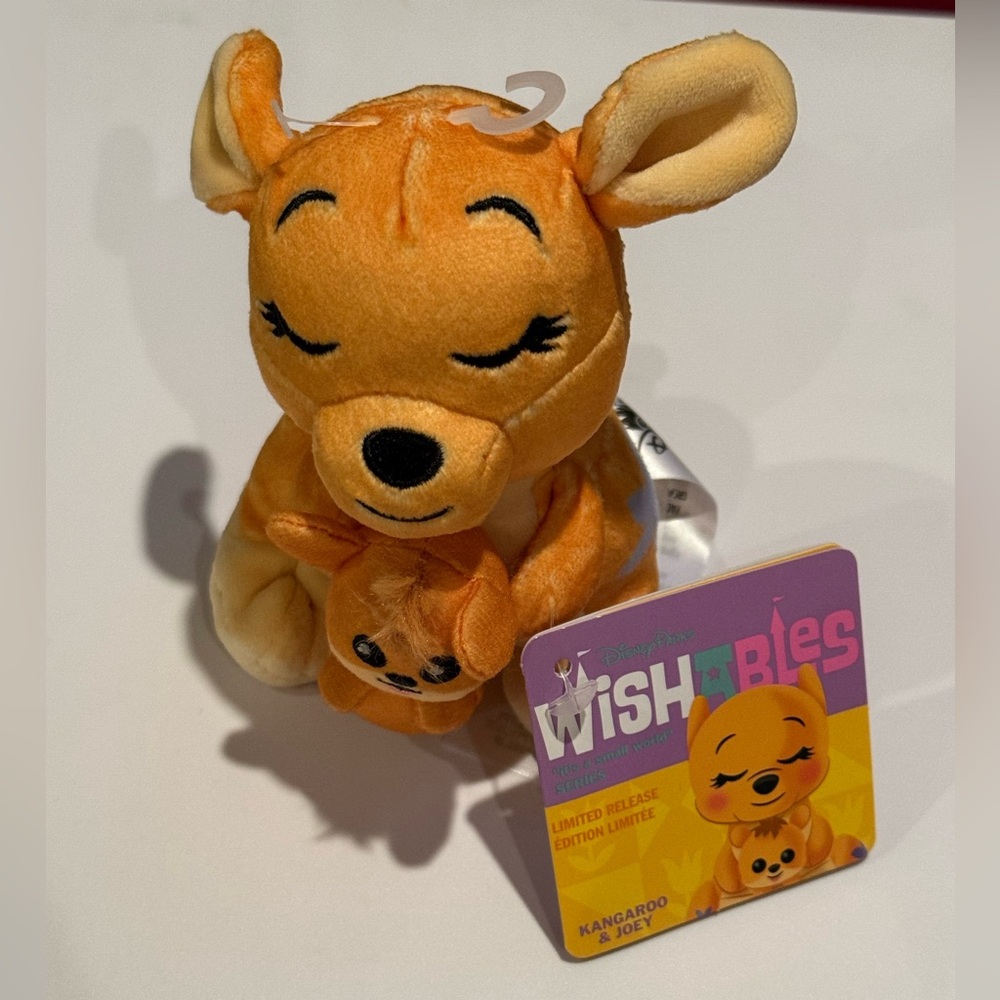 NWT Disney Wishables It's a Small World Series Kangaroo & Joey plush